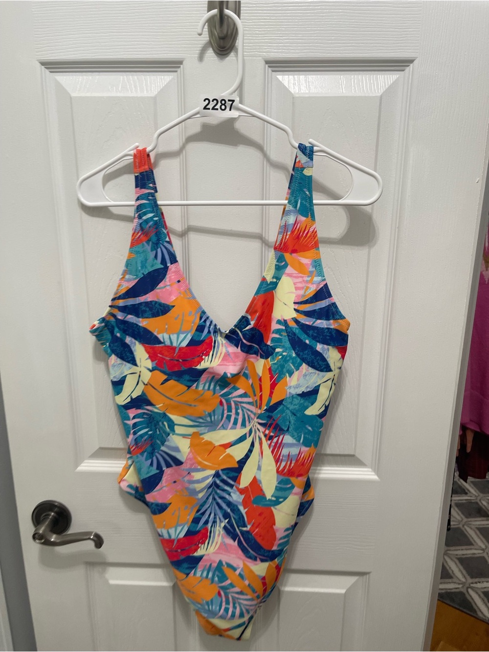 Old Navy women’s One-Piece Swimsuit - Blue, Orange, Yellow, Pink - Picture 4 of 13
